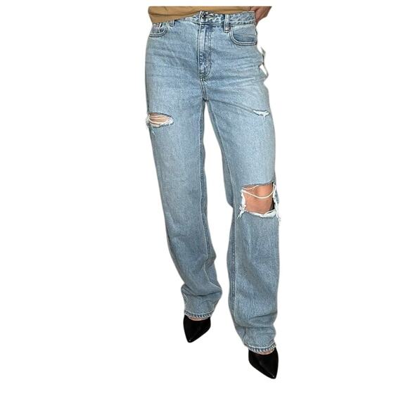 PACSUN 90's Boyfriend High Rise Relaxed Fit Distressed Denim Jeans Women's 27 - Picture 1 of 10